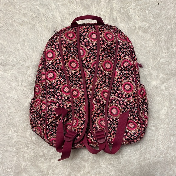 Vera Bradley Backpack Raspberry Medallion - Picture 2 of 4